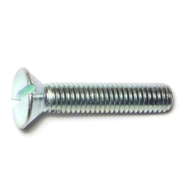 Midwest Fastener #10-32 x 1 in Slotted Flat Machine Screw, Zinc Plated Steel, 39 PK 61424 - main